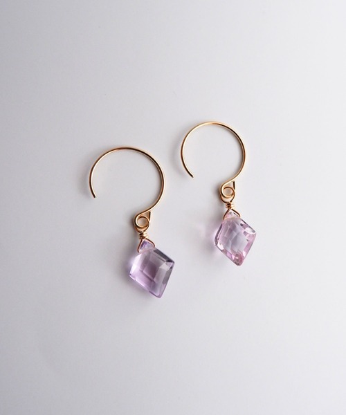 CERCA(チェルカ)の「SARINOHANA/ダイヤカット天然石ピアス/14金ゴールドフィルド(ピアス(両耳用)・レディース・B/A/F/E/D/C/G/I/H・FREE)」の7枚目の写真