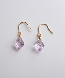 SARINOHANA/ダイヤカット天然石ピアス/14金ゴールドフィルド