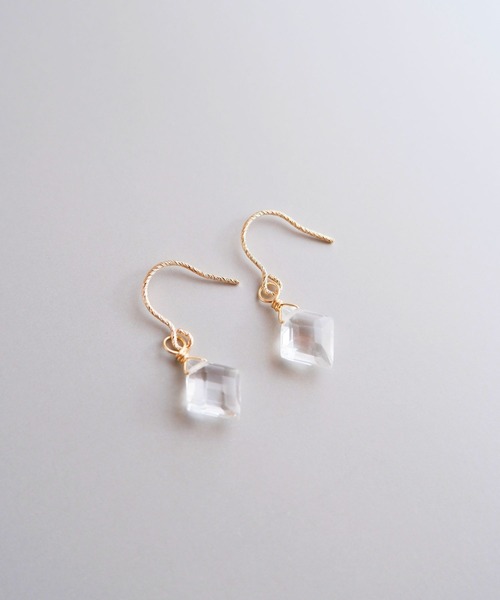 CERCA(チェルカ)の「SARINOHANA/ダイヤカット天然石ピアス/14金ゴールドフィルド(ピアス(両耳用)・レディース・B/A/F/E/D/C/G/I/H・FREE)」の10枚目の写真