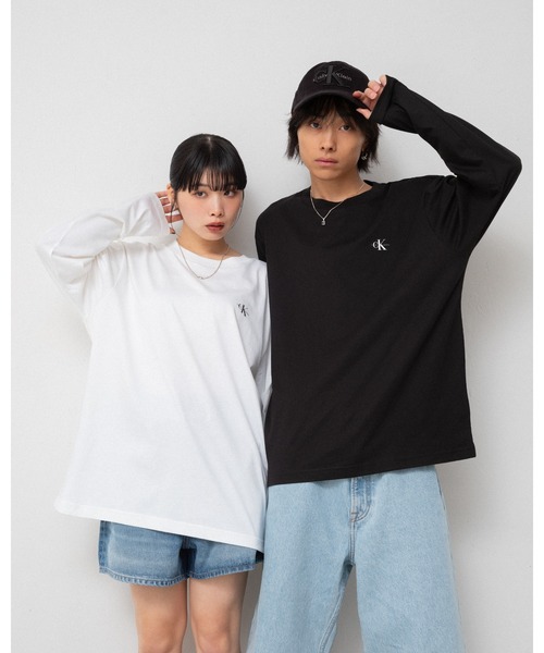 Calvin Klein（カルバン・クライン）の「【WEB限定】ユニセックス ロングスリーブTシャツ 2枚パック（Tシャツ/カットソー・メンズ・ブラック/ホワイト・L/XL/M/S）」の11枚目の写真