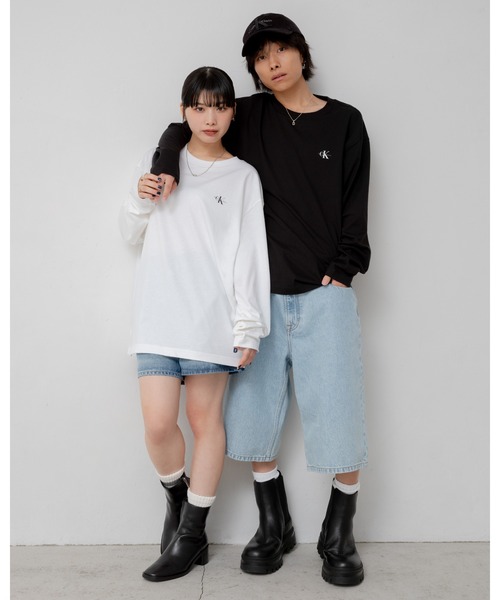 Calvin Klein（カルバン・クライン）の「【WEB限定】ユニセックス ロングスリーブTシャツ 2枚パック（Tシャツ/カットソー・メンズ・ブラック/ホワイト・L/XL/M/S）」の14枚目の写真