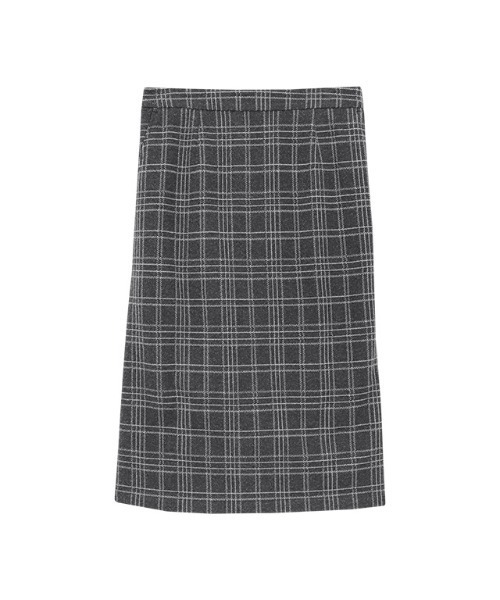 Pierrot（ピエロ）の「ミドル丈 柄が選べるカシミヤタッチIラインスカート（スカート・レディース・チェック/ブラック/グレイッシュベージュ・M/L）」の6枚目の写真