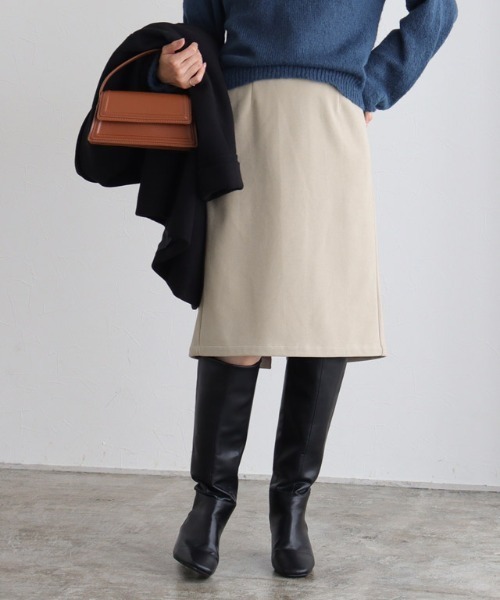 Pierrot（ピエロ）の「ミドル丈 柄が選べるカシミヤタッチIラインスカート（スカート・レディース・チェック/ブラック/グレイッシュベージュ・M/L）」の21枚目の写真