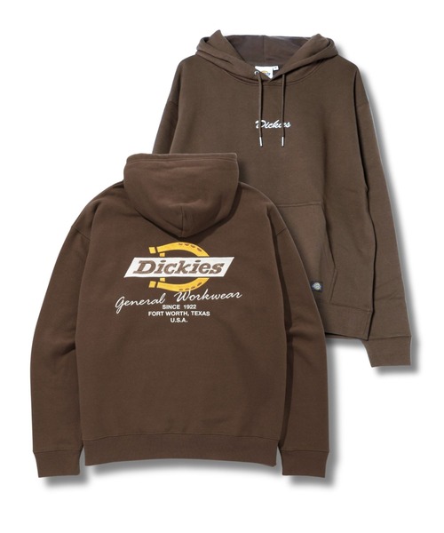Dickies（ディッキーズ）の「【別注限定展開】Dickies 裏起毛 ロゴ刺繍/プリント プルオーバーパーカー（パーカー・メンズ・ライトグレー/ブラック/ブルーグリーン/ホワイト/ブラック系1/ブラウン/ブルー系1/アッシュ・M/XXL/XL/L）」の6枚目の写真