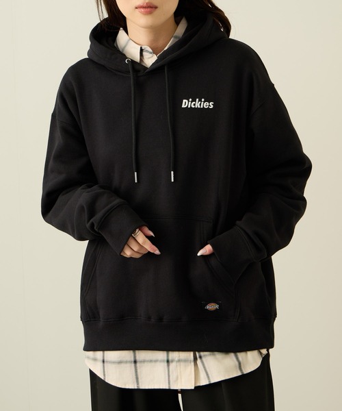 Dickies（ディッキーズ）の「【別注限定展開】Dickies 裏起毛 ロゴ刺繍/プリント プルオーバーパーカー（パーカー・メンズ・ライトグレー/ブラック/ブルーグリーン/ホワイト/ブラック系1/ブラウン/ブルー系1/アッシュ・M/XXL/XL/L）」の13枚目の写真