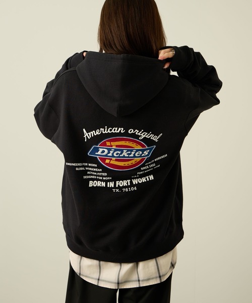 Dickies（ディッキーズ）の「【別注限定展開】Dickies 裏起毛 ロゴ刺繍/プリント プルオーバーパーカー（パーカー・メンズ・ライトグレー/ブラック/ブルーグリーン/ホワイト/ブラック系1/ブラウン/ブルー系1/アッシュ・M/XXL/XL/L）」の15枚目の写真