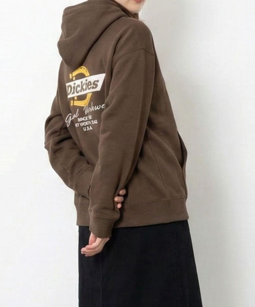 Dickies(ディッキーズ)の「【別注限定展開】Dickies 裏起毛 ロゴ刺繍/プリント プルオーバーパーカー(パーカー・メンズ・ライトグレー/ブラック/ブルーグリーン/ホワイト/ブラック系1/ブラウン/ブルー系1/アッシュ・M/XXL/XL/L)」の22枚目の写真