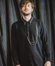 【NO ID.】Zip Chain Long Shirt / ジップ チェーン ロング シャツ