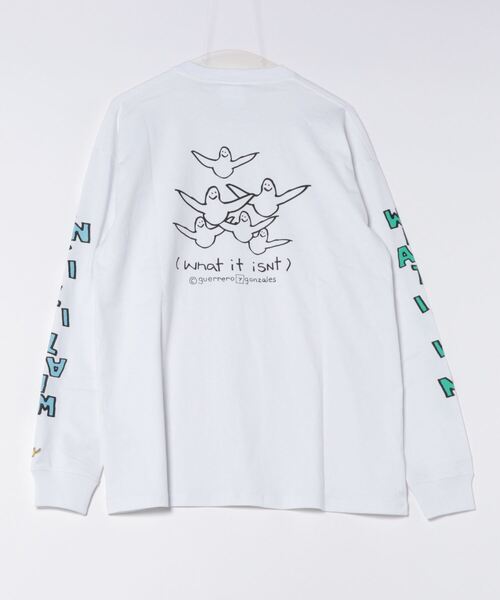 (What it isNt)ART BY MARKGONZALES(ワットイットイズント)の「【(What it isNt) ART BY MARK GONZALES/ワットイットイズント マークゴンザレス】バック&アームプリント リアルレイヤード ロングスリーブTシャツ 半袖T&ロンT 2点セット(Tシャツ/カットソー・メンズ・ブラック系その他/グレー系その他/パープル系その他2/グリーン系その他/グレー系その他2/ブラック系その他2・MEDIUM/X-LARGE/LARGE)」の10枚目の写真
