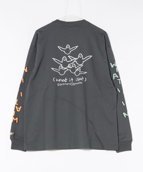 (What it isNt)ART BY MARKGONZALES(ワットイットイズント)の「【(What it isNt) ART BY MARK GONZALES/ワットイットイズント マークゴンザレス】バック&アームプリント リアルレイヤード ロングスリーブTシャツ 半袖T&ロンT 2点セット(Tシャツ/カットソー・メンズ・ブラック系その他/グレー系その他/パープル系その他2/グリーン系その他/グレー系その他2/ブラック系その他2・MEDIUM/X-LARGE/LARGE)」の16枚目の写真