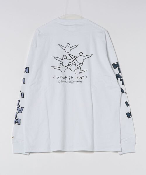 (What it isNt)ART BY MARKGONZALES(ワットイットイズント)の「【(What it isNt) ART BY MARK GONZALES/ワットイットイズント マークゴンザレス】バック&アームプリント リアルレイヤード ロングスリーブTシャツ 半袖T&ロンT 2点セット(Tシャツ/カットソー・メンズ・ブラック系その他/グレー系その他/パープル系その他2/グリーン系その他/グレー系その他2/ブラック系その他2・MEDIUM/X-LARGE/LARGE)」の20枚目の写真