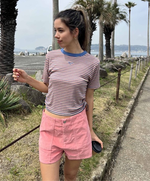 ROXY(ロキシー)の「SESSIONS SHORT 2/ロキシーサマーコーデュロイショートパンツ(その他パンツ・レディース・ピンク・26inch/25inch/27inch)」の1枚目の写真