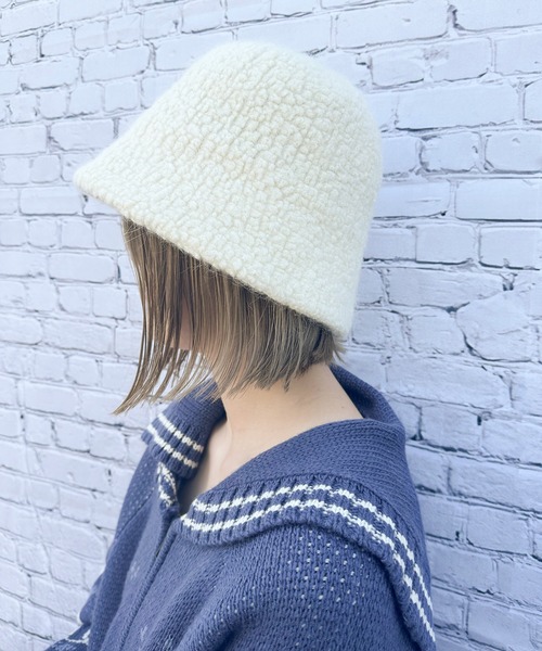RUBY AND YOU（ルビーアンドユー）の「［select］ボアクローシュハット（ハット・レディース・アイボリー/ベージュ・FREE）」の2枚目の写真
