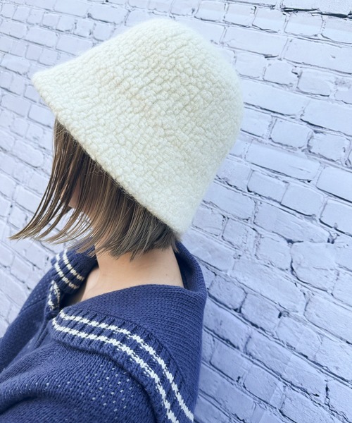 RUBY AND YOU（ルビーアンドユー）の「［select］ボアクローシュハット（ハット・レディース・アイボリー/ベージュ・FREE）」の7枚目の写真