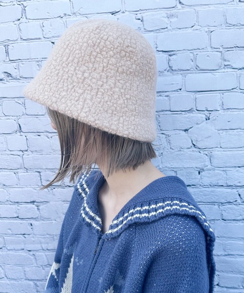 RUBY AND YOU（ルビーアンドユー）の「［select］ボアクローシュハット（ハット・レディース・アイボリー/ベージュ・FREE）」の9枚目の写真