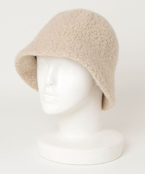 RUBY AND YOU（ルビーアンドユー）の「［select］ボアクローシュハット（ハット・レディース・アイボリー/ベージュ・FREE）」の4枚目の写真