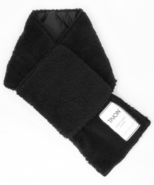 FREAK'S STORE(フリークスストア)の「TAION/タイオン 限定展開 CITY RV DOWN SCARF / シティ リバーシブル ダウンマフラー / TAION-R201CI(マフラー・メンズ・ブラック/オリーブ・フリ-)」の11枚目の写真