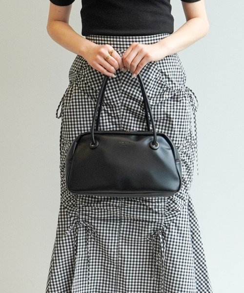 Jewelna Rose(ジュエルナローズ)の「JEWELNA by Jewelna Rose ミニボストンバッグ 11835(ハンドバッグ・レディース・ブラック/グレー系/ライトグレー・FREE)」の5枚目の写真