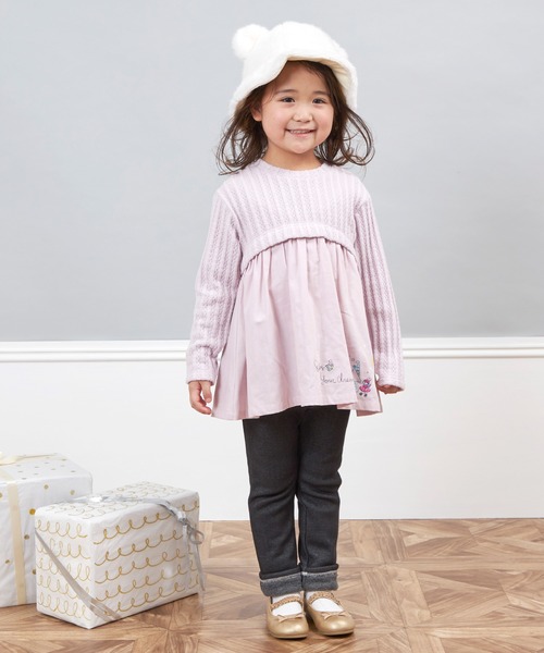 KP（ケーピー）の「デニムニット裏シャギーパンツ(100～160)（デニムパンツ・キッズ・ブラック/ダークネイビー・160cm/150cm/140cm/130cm/120cm/110cm/100cm）」の5枚目の写真