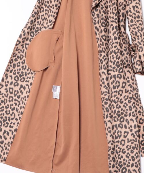 Settimissimo（セッティミッシモ）の「ITALY スエードタッチ アニマルプリント トレンチコート ロング（トレンチコート・レディース・ベージュ/キャメル・FREE）」の4枚目の写真