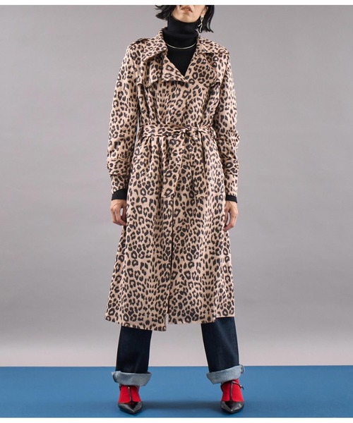 Settimissimo（セッティミッシモ）の「ITALY スエードタッチ アニマルプリント トレンチコート ロング（トレンチコート・レディース・ベージュ/キャメル・FREE）」の10枚目の写真