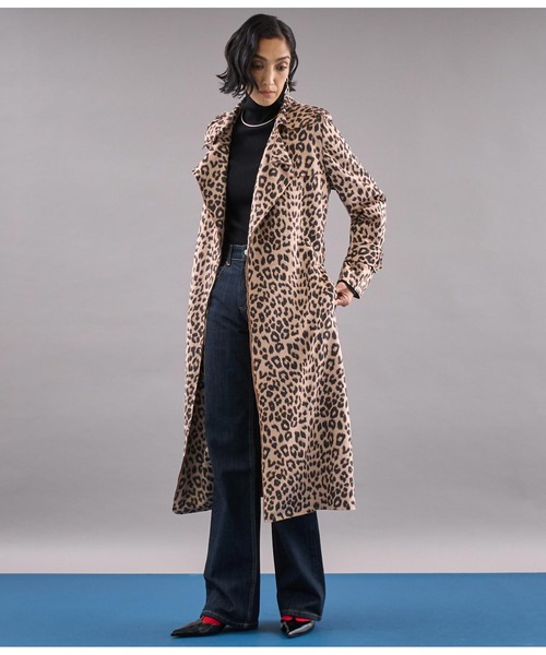 Settimissimo（セッティミッシモ）の「ITALY スエードタッチ アニマルプリント トレンチコート ロング（トレンチコート・レディース・ベージュ/キャメル・FREE）」の11枚目の写真