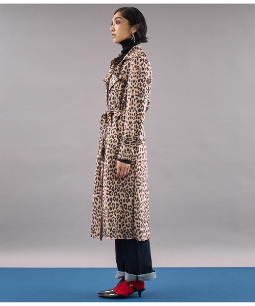 Settimissimo（セッティミッシモ）の「ITALY スエードタッチ アニマルプリント トレンチコート ロング（トレンチコート・レディース・ベージュ/キャメル・FREE）」の14枚目の写真