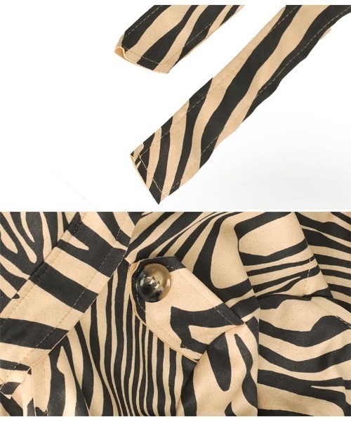 Settimissimo（セッティミッシモ）の「ITALY スエードタッチ アニマルプリント トレンチコート ロング（トレンチコート・レディース・ベージュ/キャメル・FREE）」の17枚目の写真