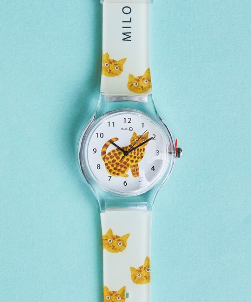 4on:Matsuo Miyuki Cat Watch 松尾みゆき 猫イラスト時計