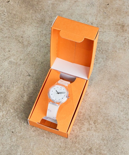 COMMON WARE（コモンウェアー）の「4on:Matsuo Miyuki Cat Watch 松尾みゆき 猫イラスト時計（デジタル腕時計・レディース・アイボリー/クリアイエロー/ベージュ系その他・FREE）」の6枚目の写真