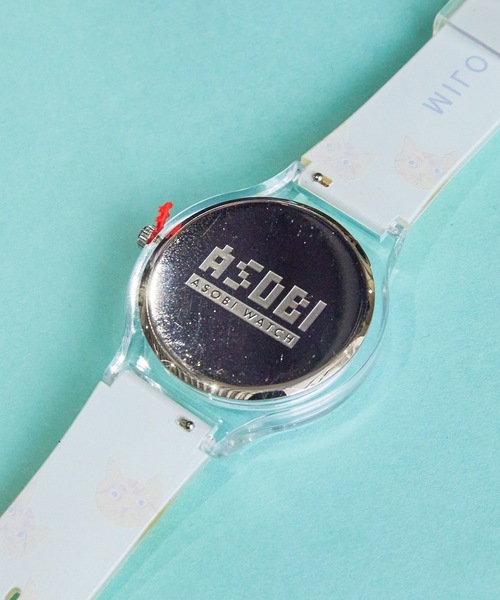 COMMON WARE（コモンウェアー）の「4on:Matsuo Miyuki Cat Watch 松尾みゆき 猫イラスト時計（デジタル腕時計・レディース・アイボリー/クリアイエロー/ベージュ系その他・FREE）」の4枚目の写真
