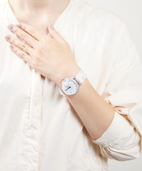 COMMON WARE（コモンウェアー）の「4on:Matsuo Miyuki Cat Watch 松尾みゆき 猫イラスト時計（デジタル腕時計・レディース・アイボリー/クリアイエロー/ベージュ系その他・FREE）」の17枚目の写真