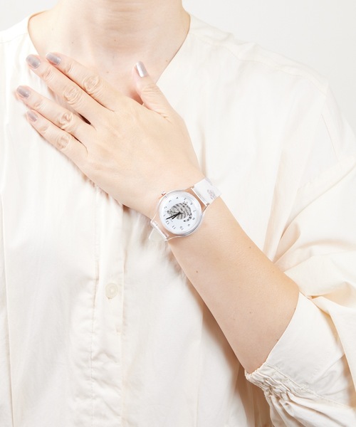 COMMON WARE（コモンウェアー）の「4on:Matsuo Miyuki Cat Watch 松尾みゆき 猫イラスト時計（デジタル腕時計・レディース・アイボリー/クリアイエロー/ベージュ系その他・FREE）」の21枚目の写真