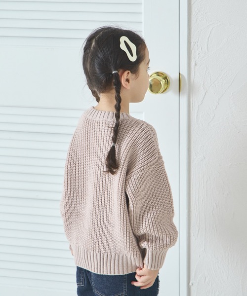 pairmanon（ペアマノン）の「袖リボンモチーフ ニット プルオーバー（ニット/セーター・キッズ・アイボリー/ピンク/ベージュ・M/S/XS/L）」の13枚目の写真