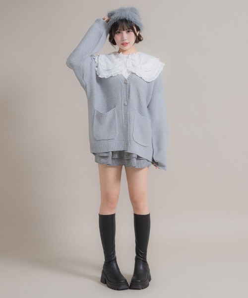 DearMyLoveRose（ディアマイラブローズ）の「厚底ストレッチロングブーツ 【大きいサイズ有】（ブーツ・レディース・ブラック/ブラック系その他/オフホワイト/ブラウン・23.5cm/23cm/24cm/22.5cm/25cm/24.5cm）」の6枚目の写真