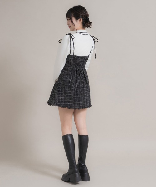 DearMyLoveRose（ディアマイラブローズ）の「厚底ストレッチロングブーツ 【大きいサイズ有】（ブーツ・レディース・ブラック/ブラック系その他/オフホワイト/ブラウン・23.5cm/23cm/24cm/22.5cm/25cm/24.5cm）」の11枚目の写真