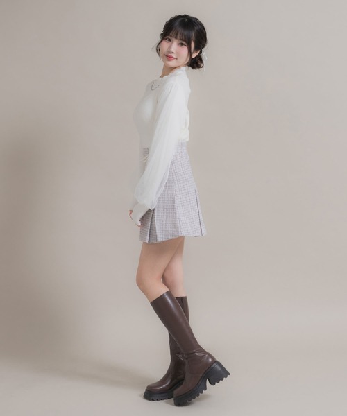 DearMyLoveRose（ディアマイラブローズ）の「厚底ストレッチロングブーツ 【大きいサイズ有】（ブーツ・レディース・ブラック/ブラック系その他/オフホワイト/ブラウン・23.5cm/23cm/24cm/22.5cm/25cm/24.5cm）」の18枚目の写真
