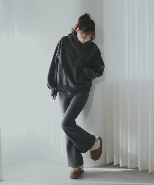 【美品】Lallana⭐︎ラメフーディーブラック⭐︎パーカー ラメフーディー（パーカー）｜Lallana（ララーナ）の