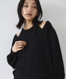 hellam（へラム）の「レイヤードVネックニットセット（ニット/セーター）」