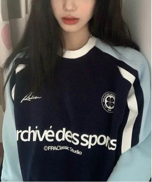 WEGO（ウィゴー）の「WEGO/ゲームシャツロンTスウェット（スウェット・レディース・ネイビー/グレー・LARGE/MEDIUM）」の14枚目の写真