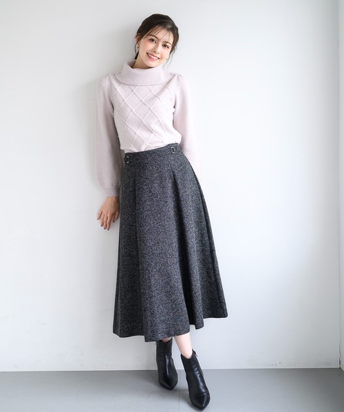 MISCH MASCH(ミッシュマッシュ)の「ラメフラッフィーダイヤ柄オフタートルニット/MM448323(ニット/セーター・レディース・ピンク/ブルー/ベージュ・フリ-)」の9枚目の写真