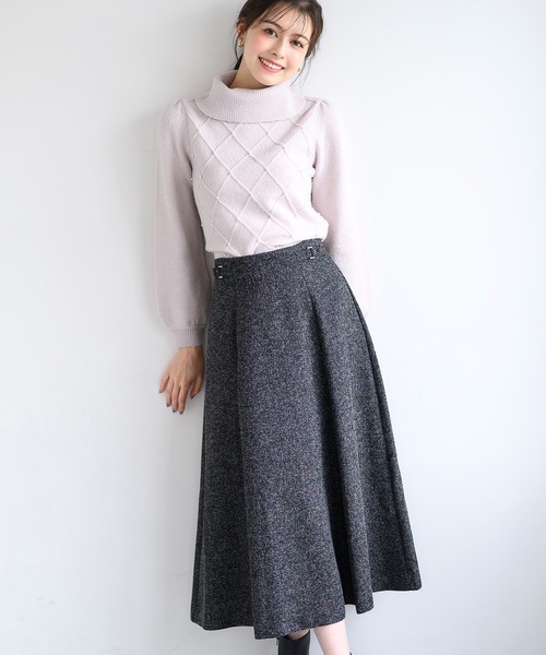 MISCH MASCH(ミッシュマッシュ)の「ラメフラッフィーダイヤ柄オフタートルニット/MM448323(ニット/セーター・レディース・ピンク/ブルー/ベージュ・フリ-)」の10枚目の写真