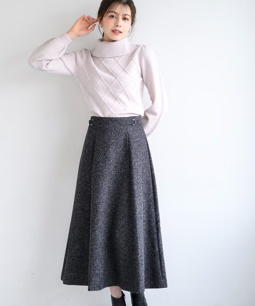 MISCH MASCH(ミッシュマッシュ)の「ラメフラッフィーダイヤ柄オフタートルニット/MM448323(ニット/セーター・レディース・ピンク/ブルー/ベージュ・フリ-)」の13枚目の写真