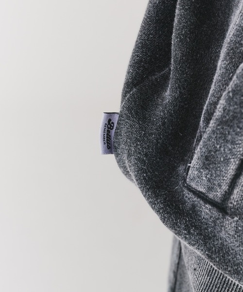 Adoon plain（アドーンプレーン）の「【セットアップ対応】STAND NECK DOUBLE ZIP SWEAT / スタンドネックダブルジップスウェット（スウェット・メンズ・ブラック/杢グレー・MEDIUM/LARGE）」の12枚目の写真