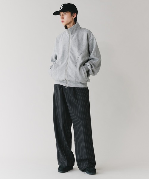 HF ZIP SWEAT セットアップ セール】【セットアップ対応】STAND NECK DOUBLE ZIP SWEAT