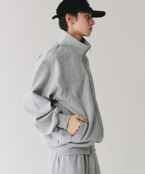 Adoon plain（アドーンプレーン）の「【セットアップ対応】STAND NECK DOUBLE ZIP SWEAT / スタンドネックダブルジップスウェット（スウェット・メンズ・ブラック/杢グレー・MEDIUM/LARGE）」の15枚目の写真