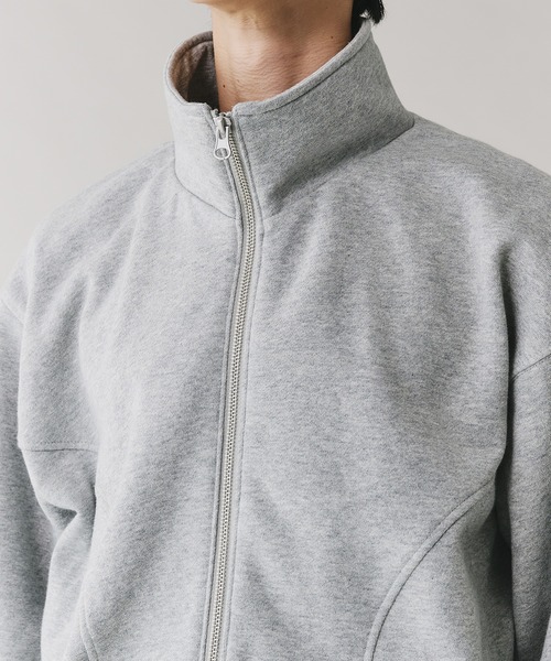 Adoon plain（アドーンプレーン）の「【セットアップ対応】STAND NECK DOUBLE ZIP SWEAT / スタンドネックダブルジップスウェット（スウェット・メンズ・ブラック/杢グレー・MEDIUM/LARGE）」の19枚目の写真