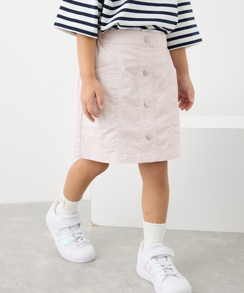 ROPE' PICNIC(ロペピクニック)の「【KIDS】フロントボタンインパン付きスカート(スカート・キッズ・ブラック/ピンク・120/130/140/150)」の1枚目の写真