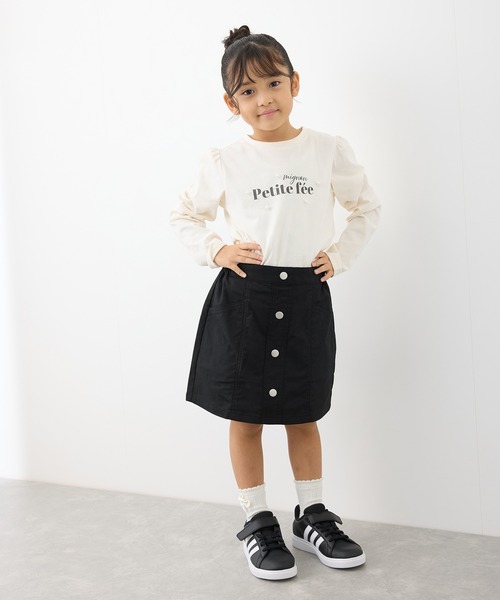 ROPE' PICNIC(ロペピクニック)の「【KIDS】フロントボタンインパン付きスカート(スカート・キッズ・ブラック/ピンク・120/130/140/150)」の15枚目の写真