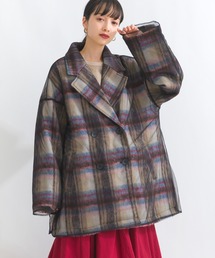 terrace（テラス）の「シャギーチェックチュールレイヤードPジャケット（テーラードジャケット）」